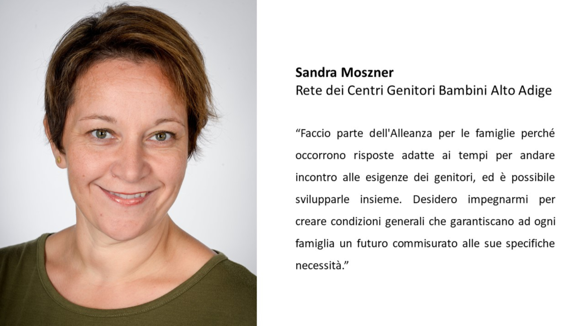 Sandra Moszner (Rete dei Centri Genitori Bambini Alto Adige)