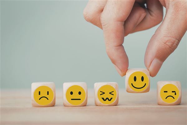 Würfel mit Emotionen